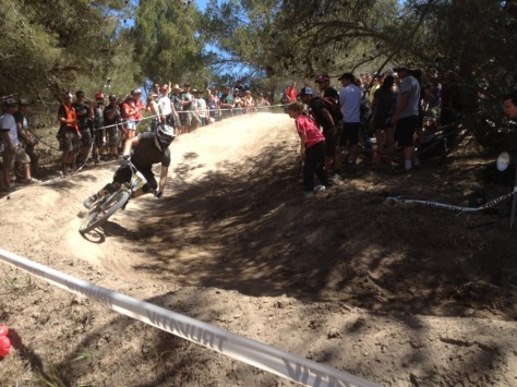 Evan in the downhill race at The Sea Otter Classic